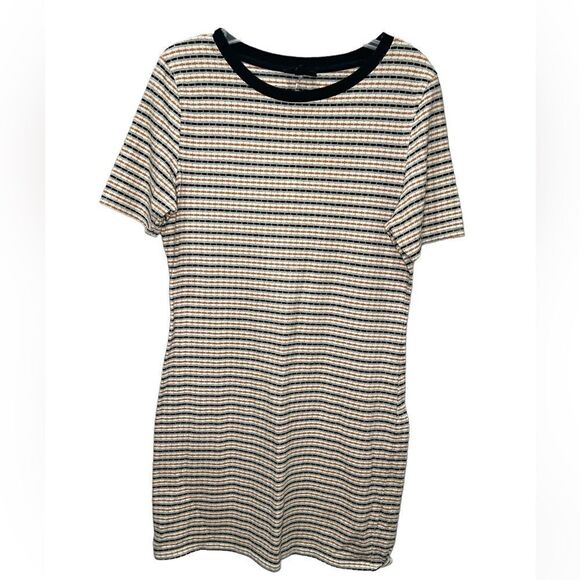 Top Shop Striped 90s Style T Shirt Dress Size 10 - Picture 1 of 5